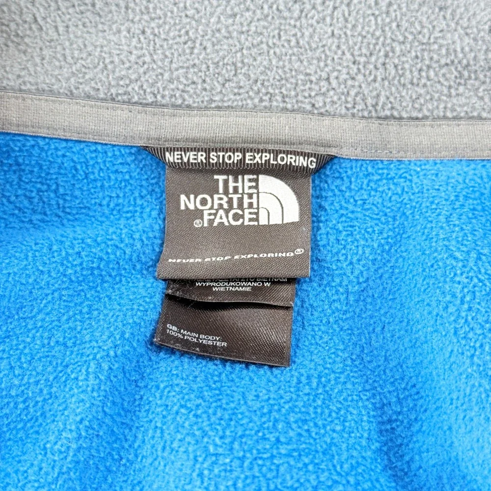 The North Face Mens TKA 100 Glacier 1/4 Zip Fleece Pullover Blue Large NF00A7XN